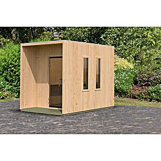 Karibu Saunahaus Laguna (L x B x H: 287,5 x 219,5 x 244 cm, Natur, Ohne Ofen)