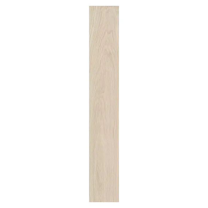 Decolife Designboden Freestyle - Oak Classic White, Landhausdiele, 1.220 x 185 x 8 mm - Helle beige Holzmaserung mit subtilen vertikalen Linien.