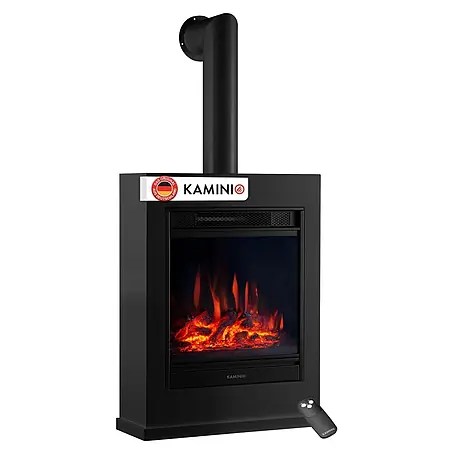 Elektrischer Kamin KAMINIO Kalle mit Ofenrohr