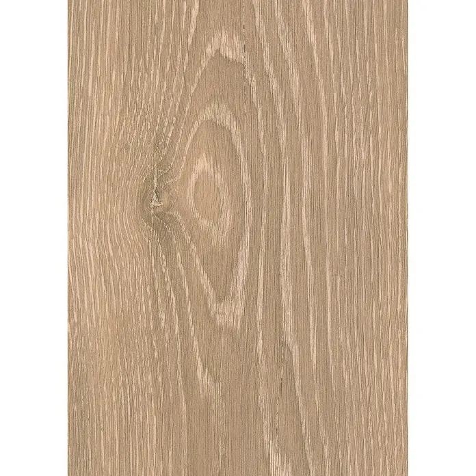 Decolife Designboden Freestyle - Oak Rustic Chalk, Landhausdiele, 1.220 x 185 x 8 mm - Hellebraune Holzmaserung mit vertikalen Linien und natürlichem Ast.