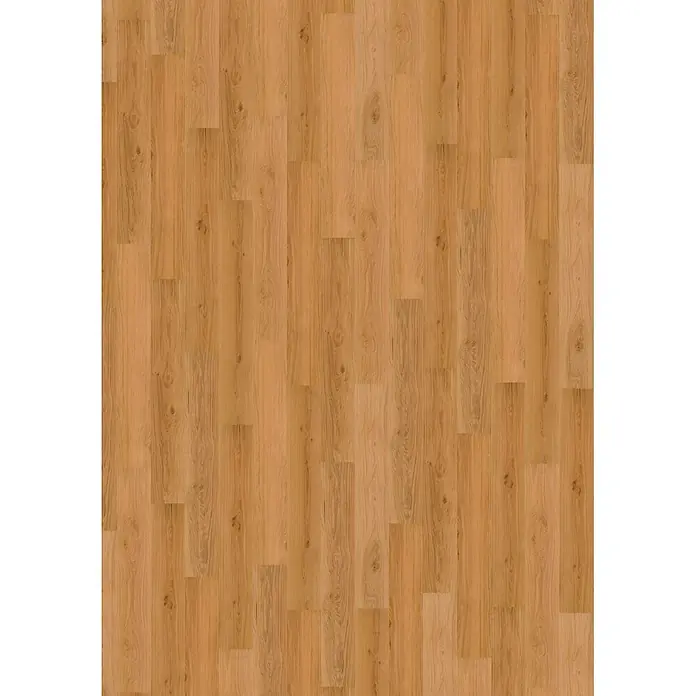 Decolife Designboden Freestyle - Oak Country Gold, Landhausdiele, 1.220 x 185 x 8 mm - Helles braunes Holzparkett mit natürlicher Maserung und versetztem Dielenmuster.