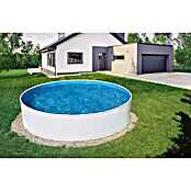 Malibu Rundbecken-Set Premium (Ø x H: 450 x 120 cm, 18 m³, Farbe Innenfolie: Blau)
