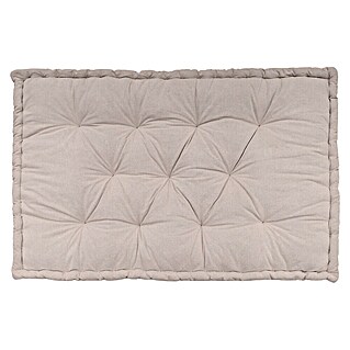 Cojín para asiento de palet (1 ud., L x An x Al: 120 x 80 x 10 cm, 100% algodón, Beige)