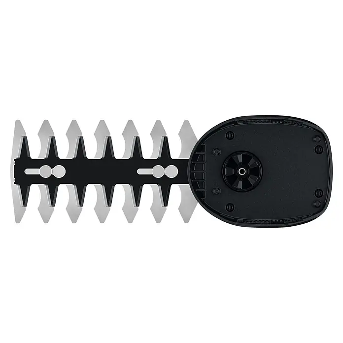 Bosch Strauchscherenaufsatz Isio 120 mm - Passend für: Bosch Isio Schere - Schwarzer und silberner Heckenscheren-Messeraufsatz mit kreisförmigem Antriebsmechanismus.