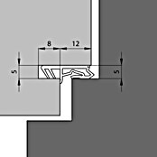 Ellen Frameprofiel 1201 SCF (l x b x h: 25 m x 12 mm x 5 mm, Kunststof, Zwart) | BAUHAUS