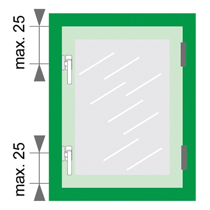 Axa Raamgreep 3327 - rechts (Aluminium, Zwart, DIN-R) | BAUHAUS
