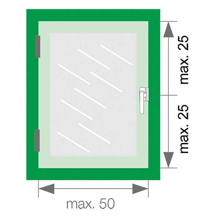 Axa Raamgreep 3327 - links (Aluminium, Zwart, DIN-L) | BAUHAUS