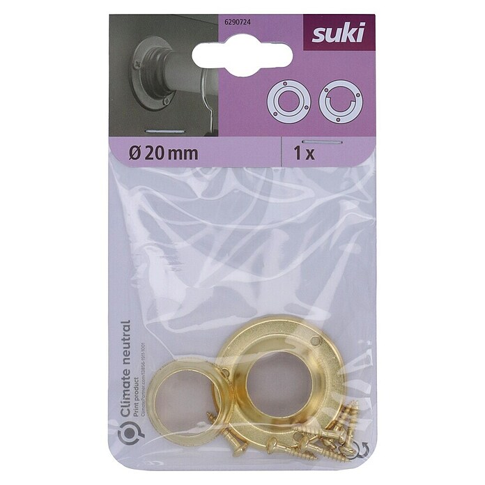 Suki Kledingroededrager (Diameter cilinder: 20 mm, 2 st., Messing) | BAUHAUS