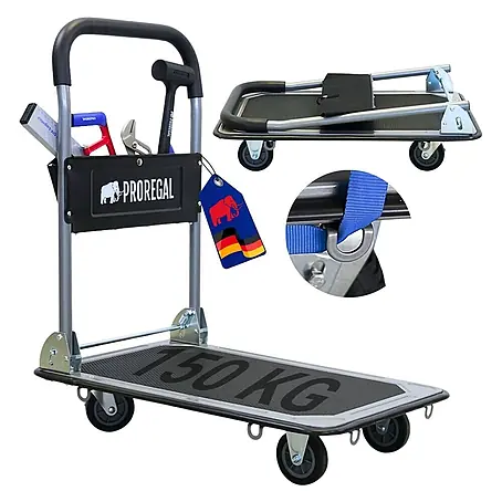 Proregal  Transportroller RHINO 150, klappbar, mit Werkzeugtasche & 6 Sicherungsösen