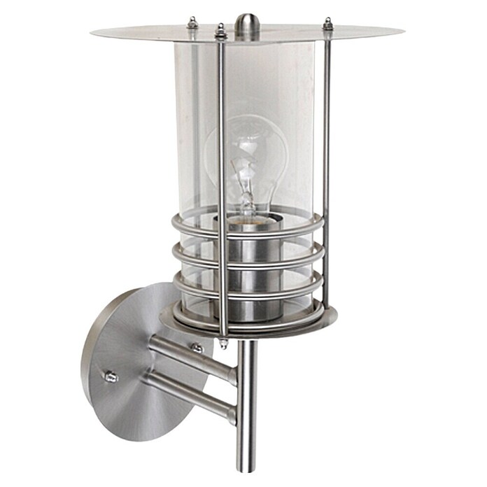 Starlux Silver Star II Vanjska zidna svjetiljka  (Uspravna, IP44, 60 W, 24 x 22 x 35 cm, Srebrne boje) | BAUHAUS