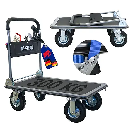 Proregal  Transportroller BIG RHINO 300, klappbar, mit Werkzeugtasche & 6 Sicherungsösen