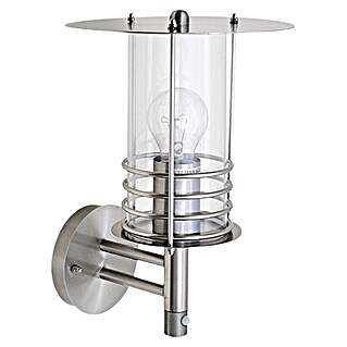 Starlux Silver Star II Wandlamp voor buiten Staand met bewegingsmelder (60 W, 24 x 22 x 35 cm, Zilver, IP44)