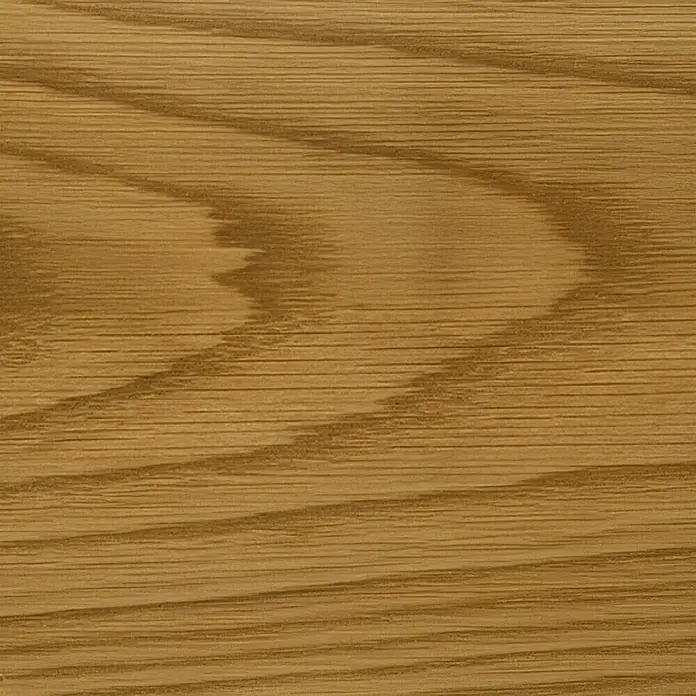 Osmo High Solid Hartwachsöl Farbig - Honig, 750 ml, Seidenmatt - Nahaufnahme der detaillierten Textur von hellem Eichenholz, die seine natürlichen Maserungsmuster und warmen Farbtöne zeigt.