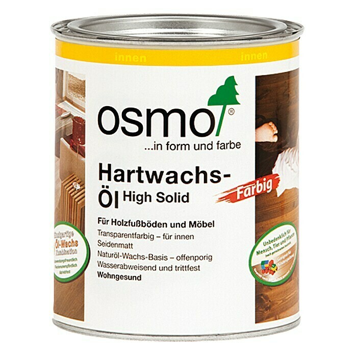 Osmo High Solid Hartwachsöl Farbig (Honig, 750 ml, Seidenmatt)