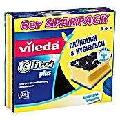 Vileda Topfreiniger Glitzi Plus (Glitzi Härtegrad: 2, 6 Stk., Antibakteriell)