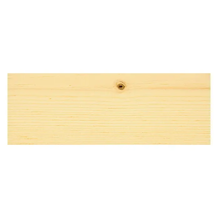 Osmo High Solid Hartwachsöl Original 3032 - Farblos, 2,5 l, Seidenmatt - Helles Fichtenholzbrett mit natürlicher Maserung und Astloch, ideal für Möbelbau und Innenausbau.