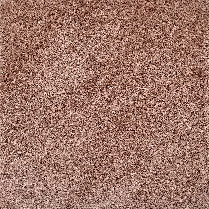 Bricoflor Teppichfliese - Breite: 50 cm, Velours, pink - Brauner Plüschteppich mit weicher, zotteliger Textur.