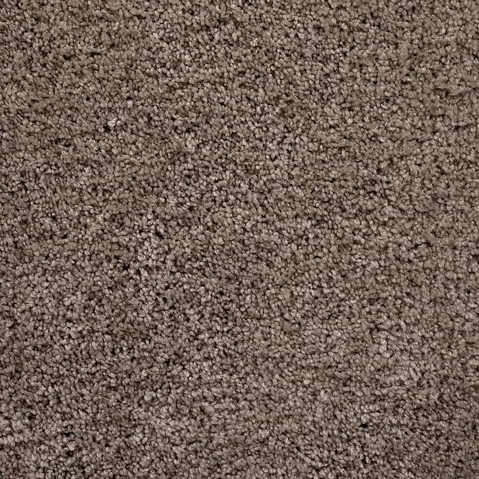 Bricoflor Teppichfliese - Breite: 50 cm, Velours, braun|grau - Nahaufnahme einer warmbraunen, weichen Teppichtextur, ideal für gemütliche Innenräume.