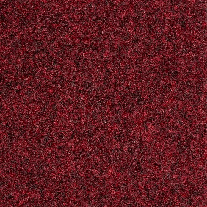 Bricoflor Teppichfliese - Breite: 50 cm, Nadelfilz, Polypropylen, rot - Melierte rote Schlingenflor-Teppichstruktur.