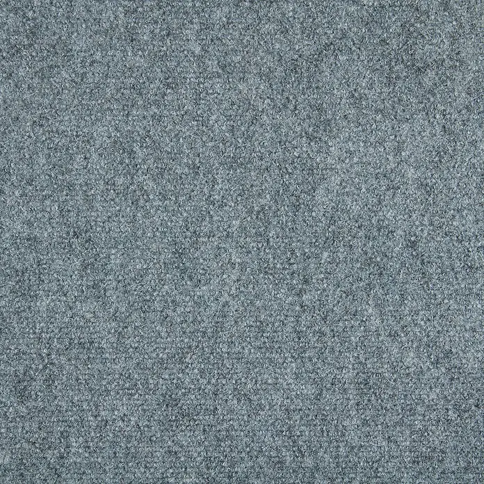 Bricoflor Teppichfliese - Breite: 50 cm, Nadelfilz, Polypropylen, grau - Nahaufnahme einer dichten, schlaufenförmigen blaugrauen Teppichtextur.