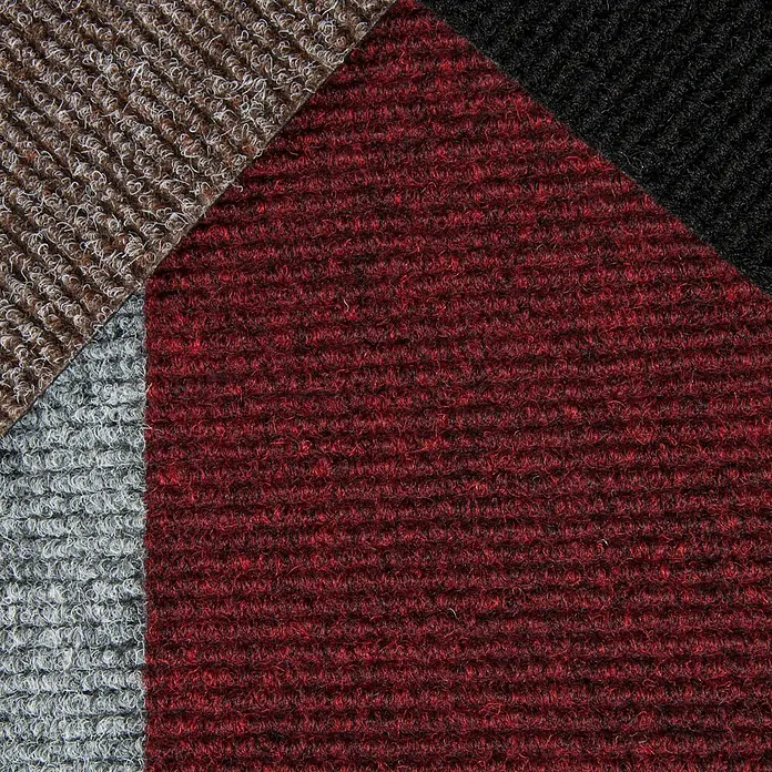 Bricoflor Teppichfliese -  - Texturierter Teppichmuster in Braun, Rot, Grau und Schwarz.