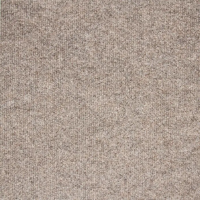 Bricoflor Teppichfliese -  - Hellbrauner gerippter Teppich oder Fußmatte, ideal für stark frequentierte Bereiche.