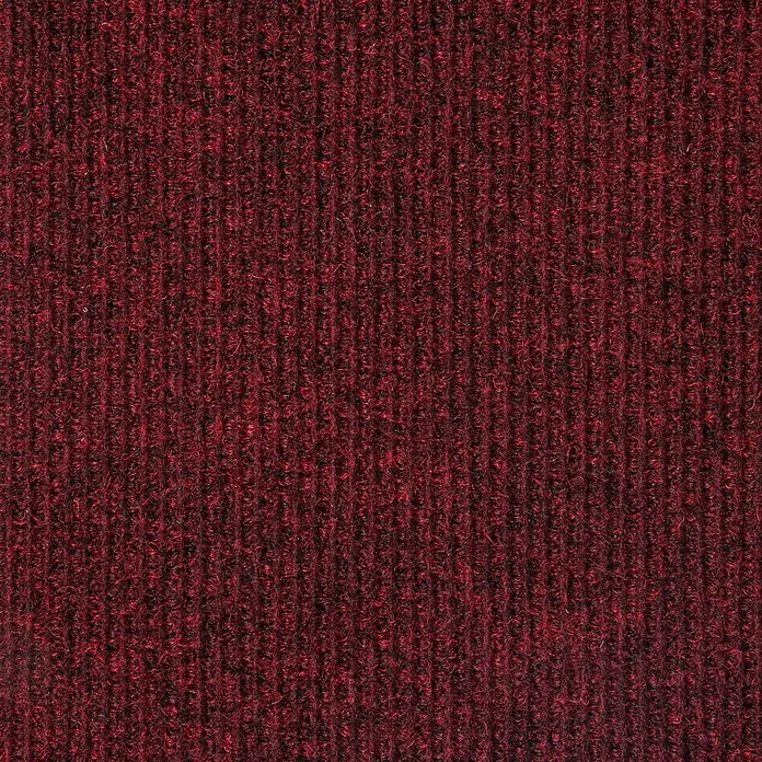 Bricoflor Teppichfliese -  - Dunkelroter gerippter Teppich mit sichtbarer Textur.