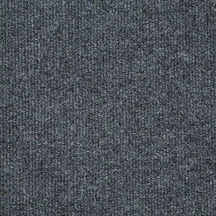 Bricoflor Teppichfliese -  - Dunkelgrauer Rippen-Schlingenflor-Teppich.