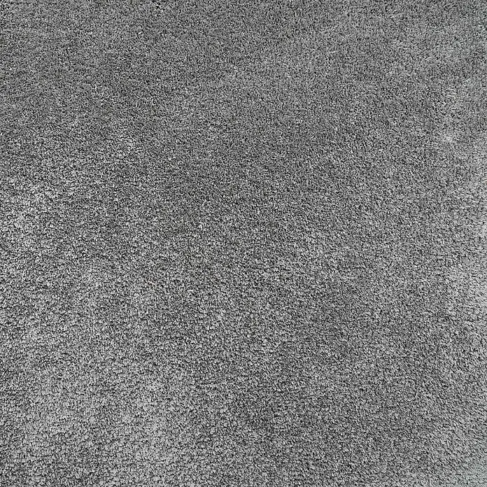 Bricoflor Teppichfliese - Breite: 50 cm, Velours, grau - Graue Plüschstofftextur.