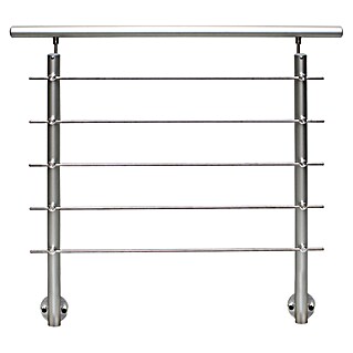 Treba Frewa Juego de barandilla (Montaje lateral, Aluminio, Plateado, Largo: 150 cm)
