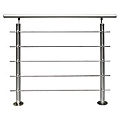 Treba Frewa Juego de barandilla (Montaje sobre suelo, Aluminio, Plateado, Largo: 1.500 mm)