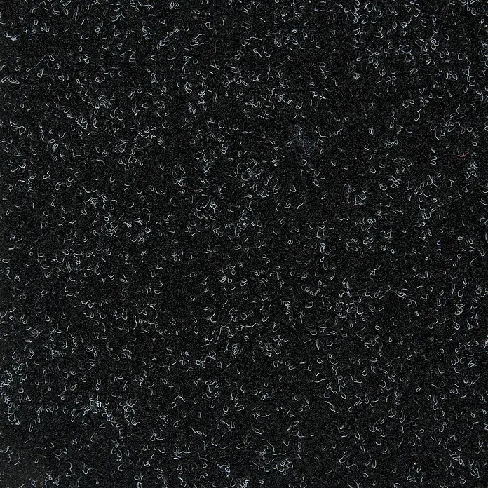 Bricoflor Teppichfliese - Breite: 50 cm, Nadelfilz, Polypropylen, schwarz - Dunkelgraue melierte Schlingenware-Teppichstruktur.