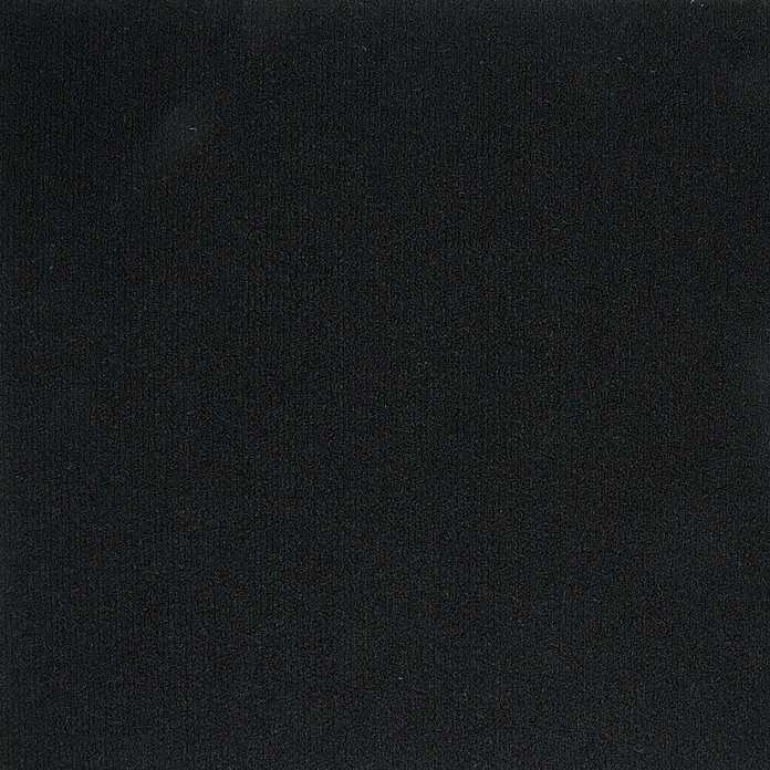 Bricoflor Teppichfliese - Breite: 50 cm, Nadelfilz, Polypropylen, schwarz - Strukturierte Nahaufnahme von dunkelschwarzem Stoff.