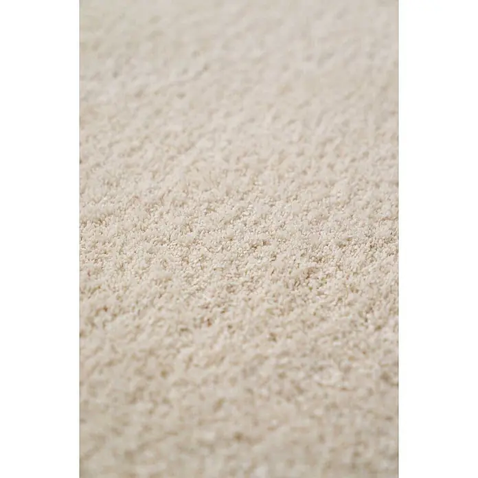 Bricoflor Teppichfliese - Breite: 50 cm, Velours, weiß - Weicher, strukturierter beiger Teppich.