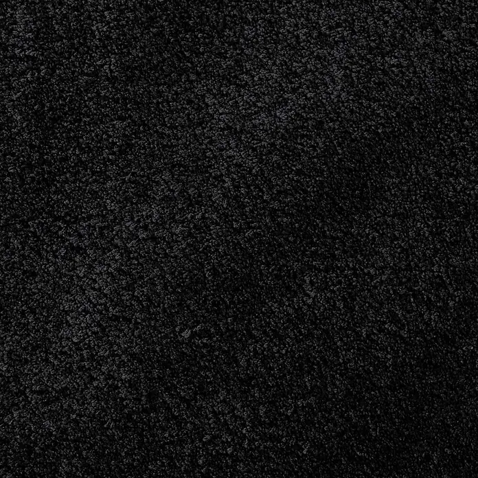 Bricoflor Teppichfliese - Breite: 50 cm, Velours, anthrazit - Nahaufnahme einer schwarzen texturierten Stoffoberfläche.