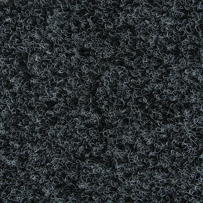Bricoflor Teppichfliese - Breite: 50 cm, Nadelfilz, Polypropylen, grau - Dunkelgraue Schlingenflor-Matte mit dichter, gelockter Textur und melierter Optik.