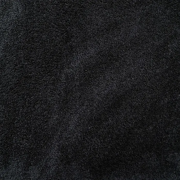 Bricoflor Teppichfliese - Breite: 50 cm, Velours, anthrazit - Schwarzer strukturierter Plüschstoff.