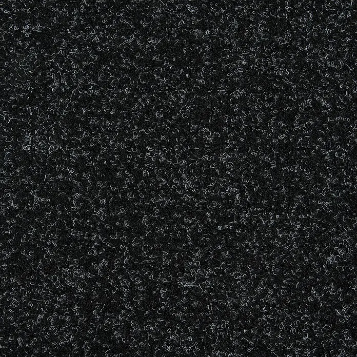 Bricoflor Teppichfliese - Breite: 50 cm, Nadelfilz, Polypropylen, schwarz - Dunkelgrau-schwarz melierte Schlingenware-Teppich- oder Mattenoberfläche.