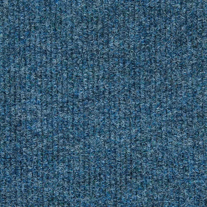 Bricoflor Teppichfliese -  - Strukturierten blauen Teppich mit Rippenmuster, gemischte Fäden in Blau, Weiß und dezentem Grün.