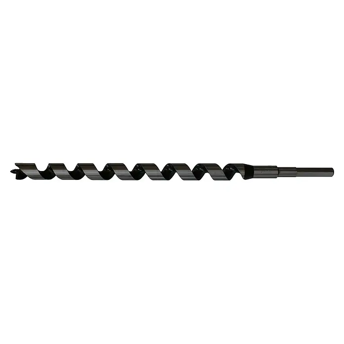 Famex Holzbohrer Star-M-4L-220 - Durchmesser Bohrer: 22 mm - Dunkler Metall-Holzbohrer mit Spiralnut, selbstschneidender Spitze und Sechskantschaft zum Holzbohren.
