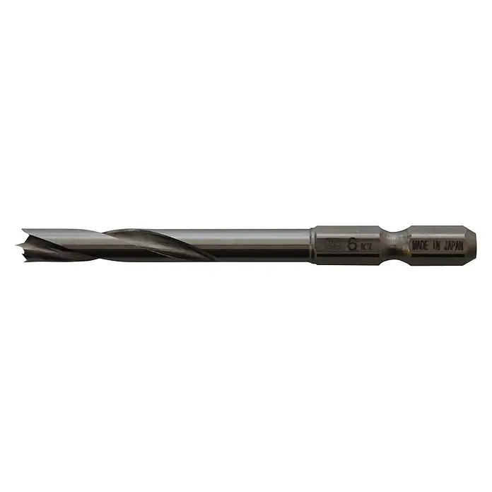 Famex Universalbohrer Star-M-601-060 - Durchmesser Bohrer: 6 mm - Metallischer Zentrierbohrer mit Spiralnuten und sechskantigem Schnellwechsel-Schaft.