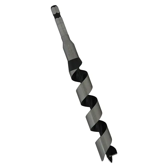Famex Holzbohrer Star-M-6-220 - Durchmesser Bohrer: 22 mm - Metall-Holzbohrer mit Sechskantschaft und Gewindespitze, grau-schwarz.