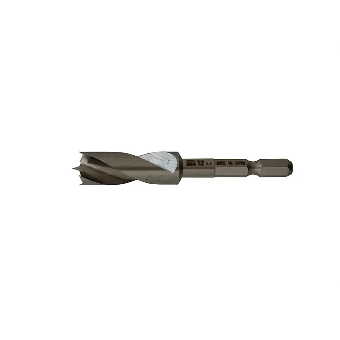 Famex Universalbohrer Star-M-601-120 - Durchmesser Bohrer: 12 mm - Metallischer Holzbohrer mit Zentrierspitze und Sechskantschaft.