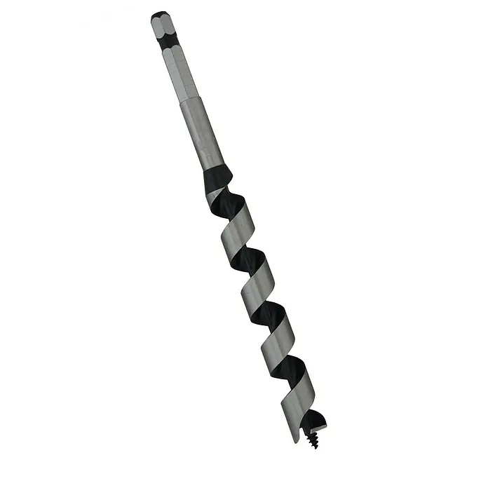 Famex Holzbohrer Star-M-6-160 - Durchmesser Bohrer: 16 mm - Metall-Holzbohrer mit Sechskantschaft und spiralförmigen Nuten zum Bohren von Holz.