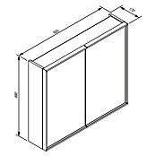 Camargue LED-Spiegelschrank Alumea (B x H: 80 x 68 cm, Anthrazit) | BAUHAUS