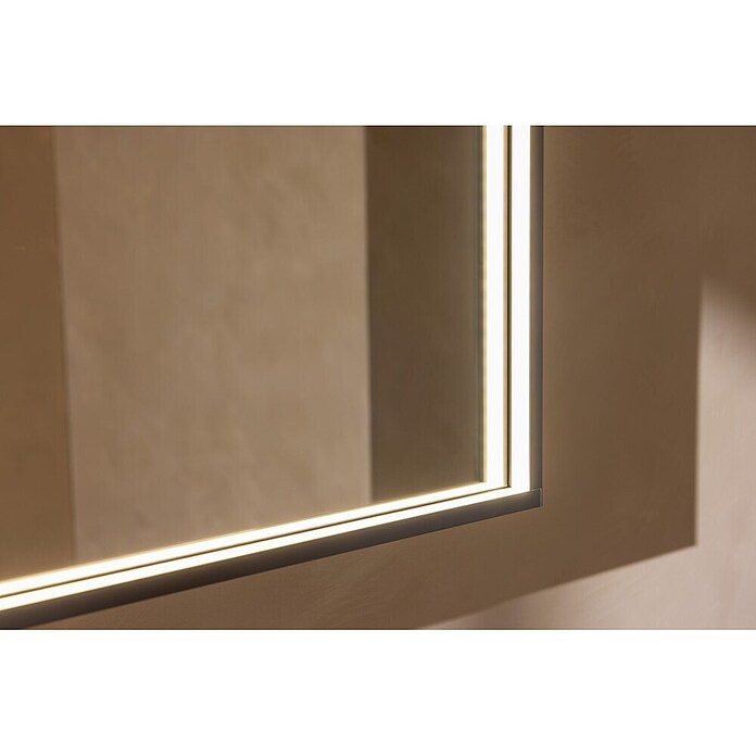 Camargue LED-Spiegelschrank Alumea (B x H: 60 x 68 cm, Anthrazit) | BAUHAUS