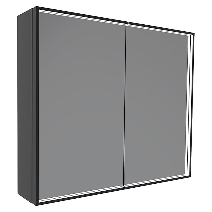Camargue LED-Spiegelschrank Alumea (B x H: 80 x 68 cm, Anthrazit) | BAUHAUS