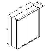 Camargue LED-Spiegelschrank Alumea (B x H: 60 x 68 cm, Anthrazit) | BAUHAUS