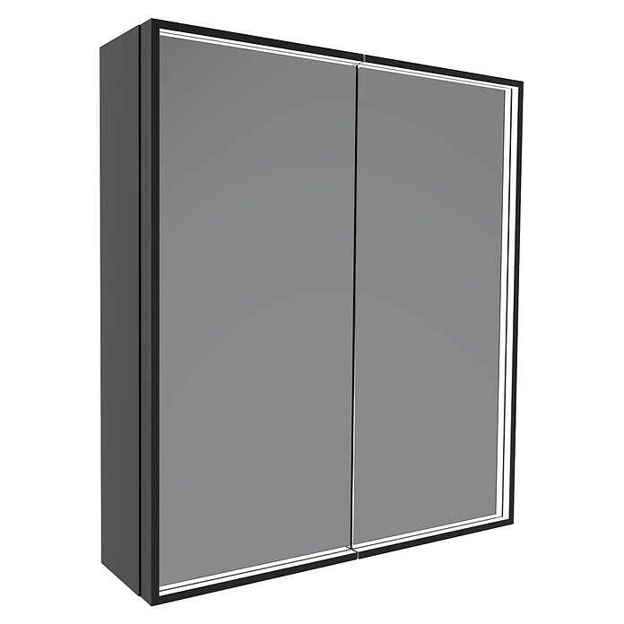 Camargue LED-Spiegelschrank Alumea (B x H: 60 x 68 cm, Anthrazit) | BAUHAUS
