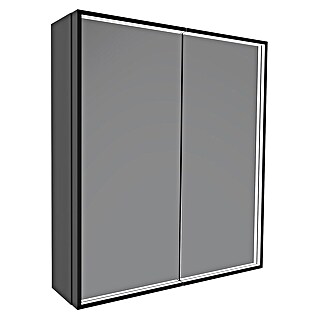 Camargue LED-Spiegelschrank Alumea (B x H: 60 x 68 cm, Anthrazit)